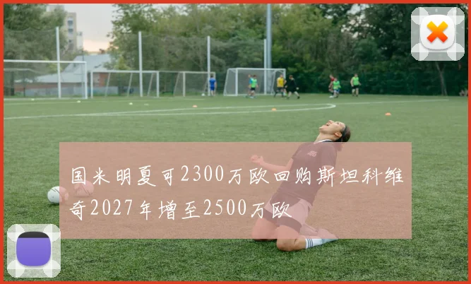 国米明夏可2300万欧回购斯坦科维奇2027年增至2500万欧